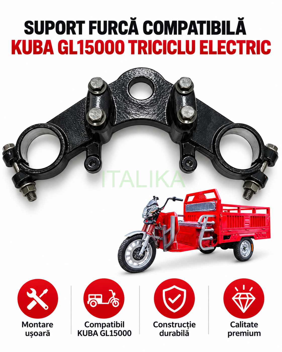 SUPORT FURCA SUPERIOARA COMPATIBIL TRICICLU ELECTRIC GL15000 KUBA