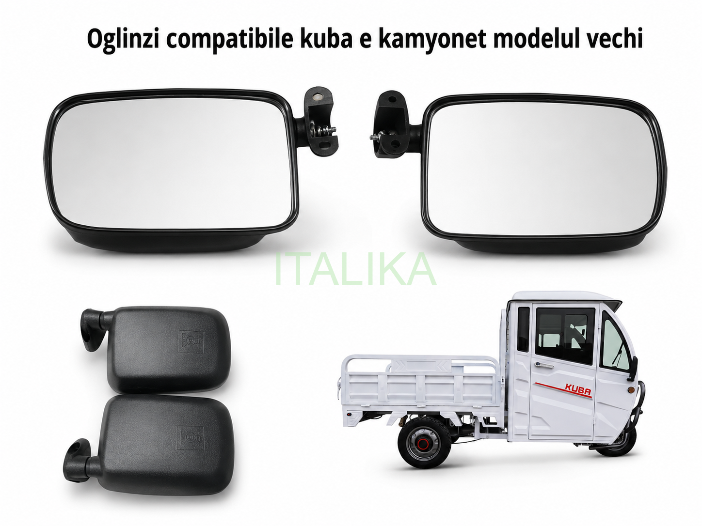 SET 2 OGLINZI STANGA SI DREAPTA COMPATIBILE TRICICLU ELECTRIC EKAMYONET KUBA