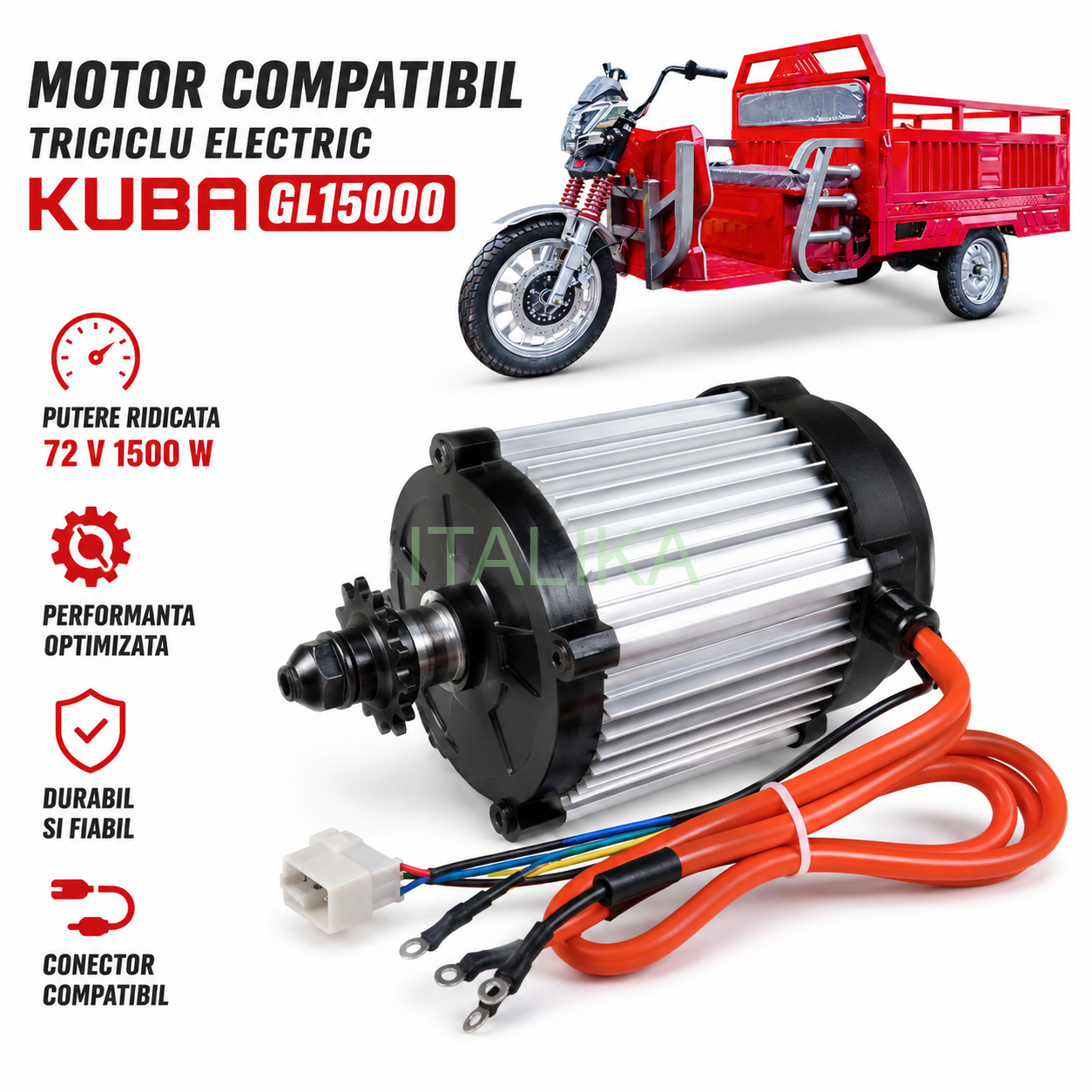MOTOR ELECTRIC COMPATIBIL TRICICLU ELECTRIC GL15000 KUBA